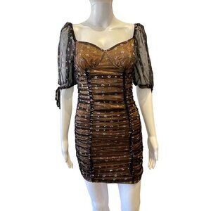 Date Night bodycon ruched Dress Overlay Floral Print Sweetheart corset